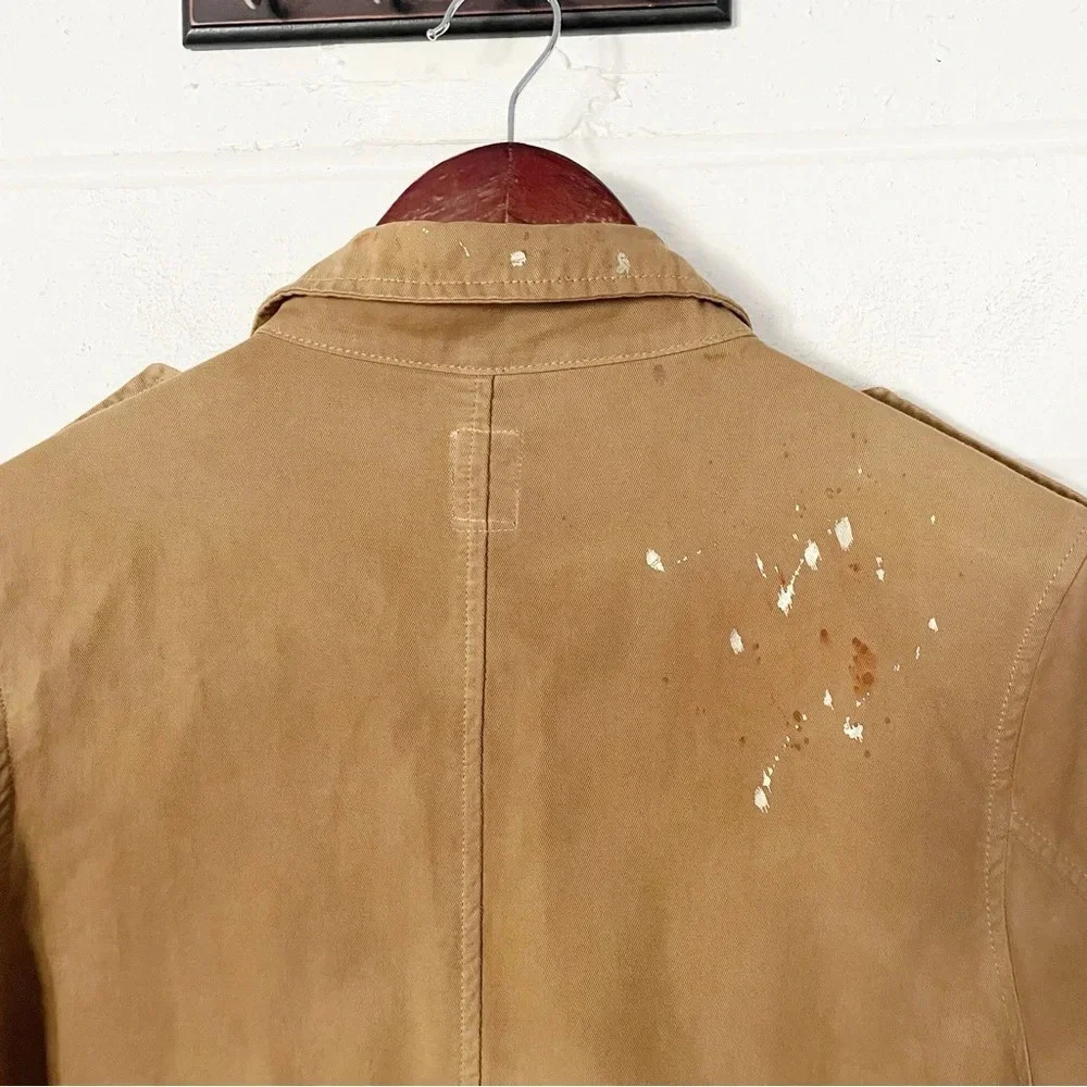 NSF Dorian Cotton Trench Coat in Antique Bronze Gold Foil Size Medium - Picture 14 of 16